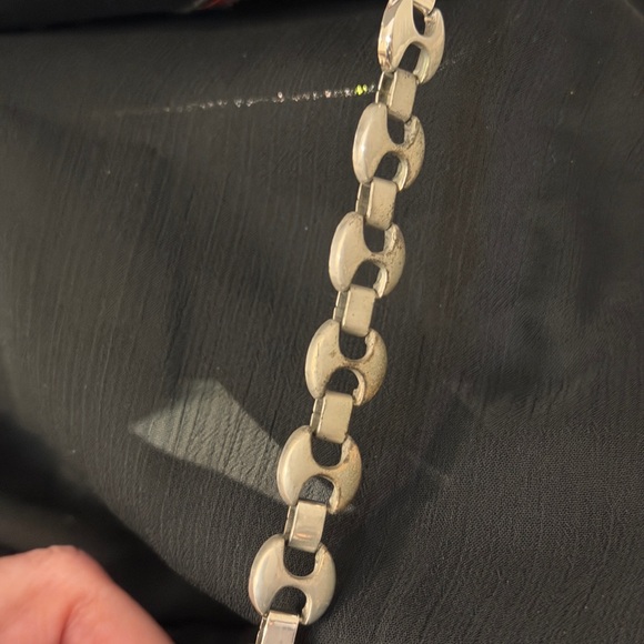 kate spade new york Black Red Colorblock Shoulder Bag Silver Hardware Chain Logo - Picture 7 of 9